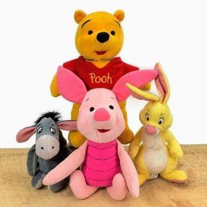 Disney Winnie The Pooh Bear Plush Lot 4 Total Set